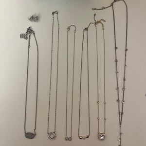 Elegant Sterling Silver Necklace Set + Butterfly Studs